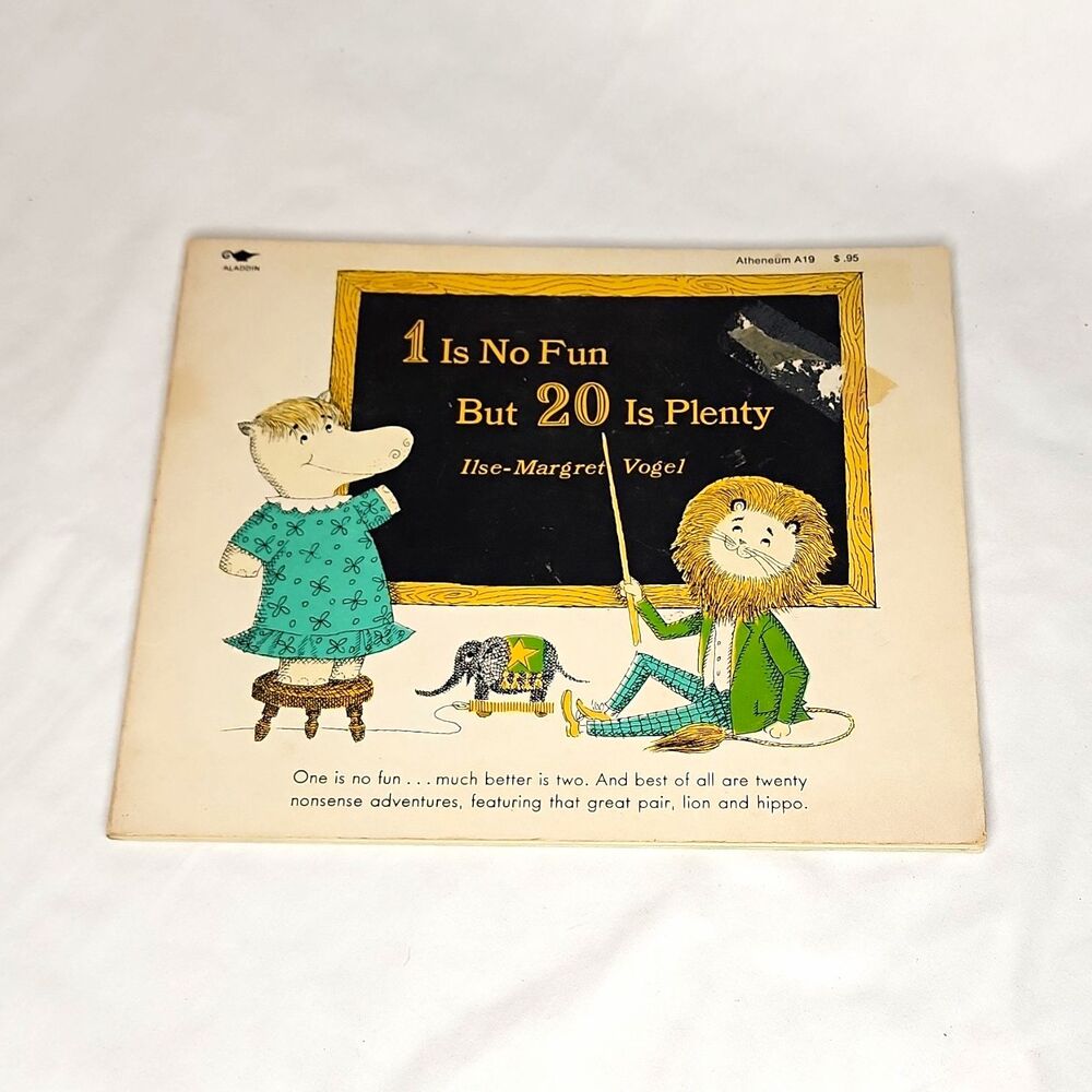 1 Is No Fun But 20 Is Plenty Ilse-Margret Vogel HC Illustrated Ages 4-8